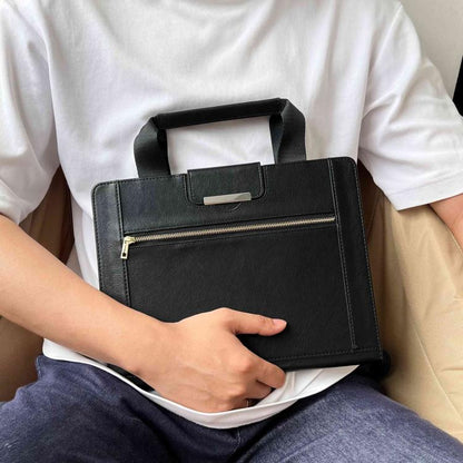For iPad mini 2024 / 6 Zipper Handle Retro Smart Leather Tablet Case(Black) - iPad mini 2024 Cases by buy2fix | Online Shopping UK | buy2fix