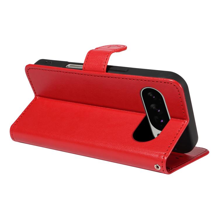 For Google Pixel 10 Pro XL 5G Global Cat and Bee Embossed Flip Leather Phone Case(Red) - Google Cases by buy2fix | Online Shopping UK | buy2fix