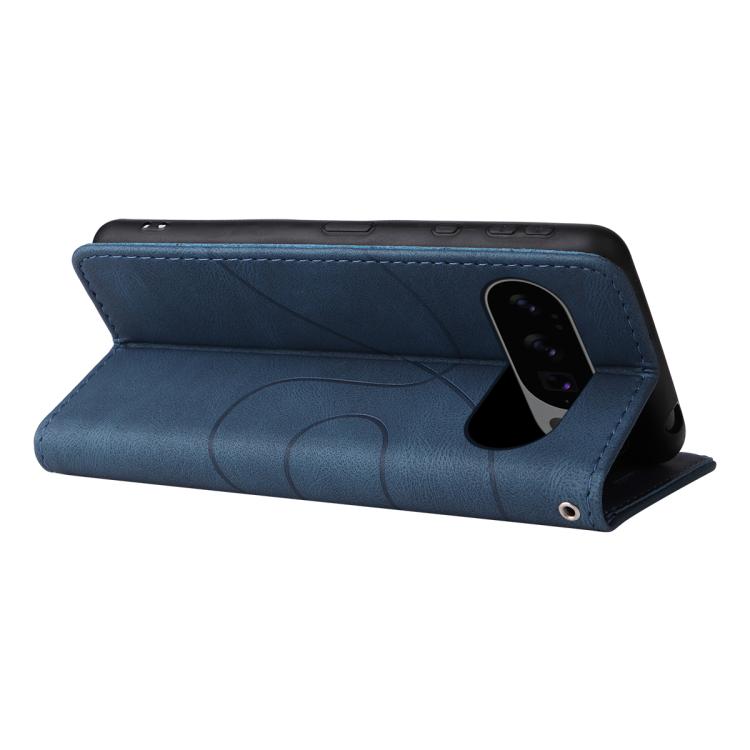 For Google Pixel 10 5G / 10 Pro 5G Global Dual-color Splicing Flip Leather Phone Case(Blue) - Google Cases by buy2fix | Online Shopping UK | buy2fix