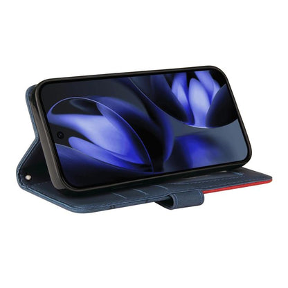 For Google Pixel 10 5G / 10 Pro 5G Global Dual-color Splicing Flip Leather Phone Case(Blue) - Google Cases by buy2fix | Online Shopping UK | buy2fix