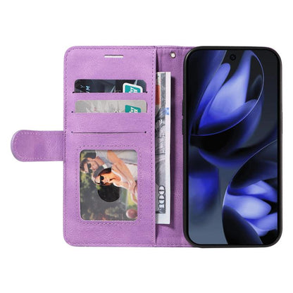For Google Pixel 10 5G / 10 Pro 5G Global Dual-color Splicing Flip Leather Phone Case(Purple) - Google Cases by buy2fix | Online Shopping UK | buy2fix