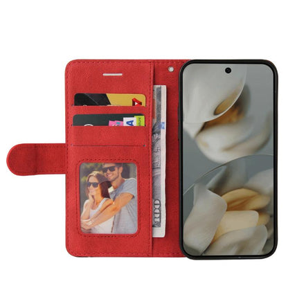For Google Pixel 10 Pro XL 5G Global Dual-color Splicing Flip Leather Phone Case(Red) - Google Cases by buy2fix | Online Shopping UK | buy2fix
