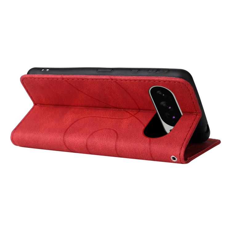 For Google Pixel 10 Pro XL 5G Global Dual-color Splicing Flip Leather Phone Case(Red) - Google Cases by buy2fix | Online Shopping UK | buy2fix