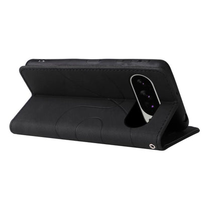 For Google Pixel 10 Pro XL 5G Global Dual-color Splicing Flip Leather Phone Case(Black) - Google Cases by buy2fix | Online Shopping UK | buy2fix