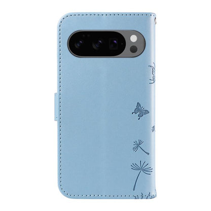 For Google Pixel 10 5G / 10 Pro 5G Global Dandelion Embossed Pattern Flip Leather Phone Case(Sky Blue) - Google Cases by buy2fix | Online Shopping UK | buy2fix
