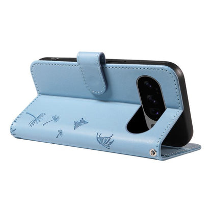 For Google Pixel 10 5G / 10 Pro 5G Global Dandelion Embossed Pattern Flip Leather Phone Case(Sky Blue) - Google Cases by buy2fix | Online Shopping UK | buy2fix