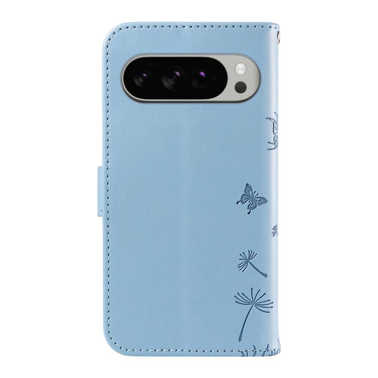 For Google Pixel 10 Pro XL 5G Global Dandelion Embossed Pattern Flip Leather Phone Case(Sky Blue) - Google Cases by buy2fix | Online Shopping UK | buy2fix