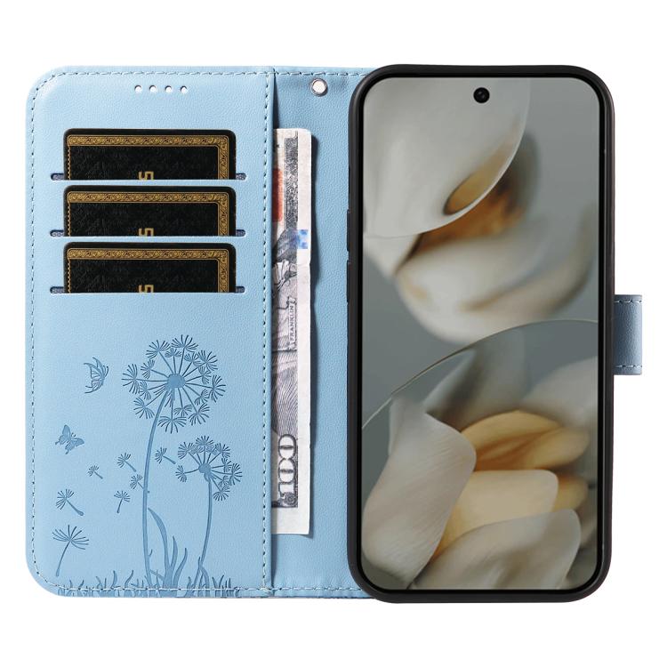 For Google Pixel 10 Pro XL 5G Global Dandelion Embossed Pattern Flip Leather Phone Case(Sky Blue) - Google Cases by buy2fix | Online Shopping UK | buy2fix