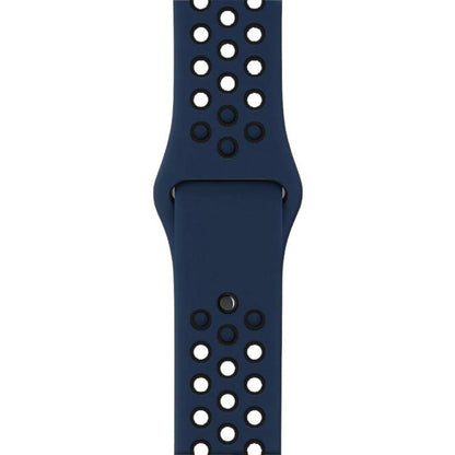 For Apple Watch 42mm / 41mm / 40mm / 38mm xDfind Two Color Silicone Sports Watch Band(Blue Black) - Watch Bands by xDfind | Online Shopping UK | buy2fix
