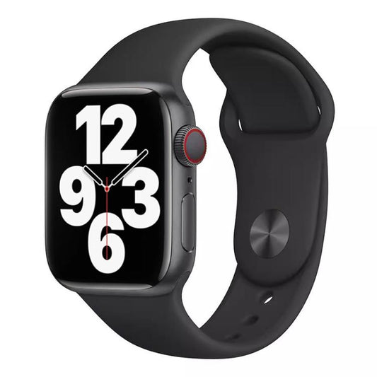 For Apple Watch 46mm / 49mm / 45mm / 44mm xDfind Solid Color Silicone Sports Watch Band(Black) - Watch Bands by xDfind | Online Shopping UK | buy2fix