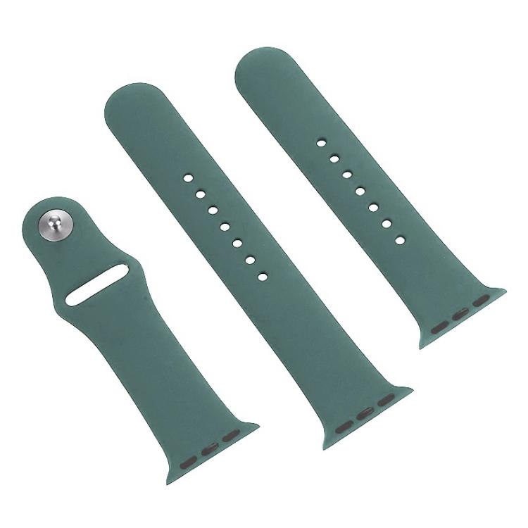 For Apple Watch 46mm / 49mm / 45mm / 44mm xDfind Solid Color Silicone Sports Watch Band(Dark Green) - Watch Bands by xDfind | Online Shopping UK | buy2fix