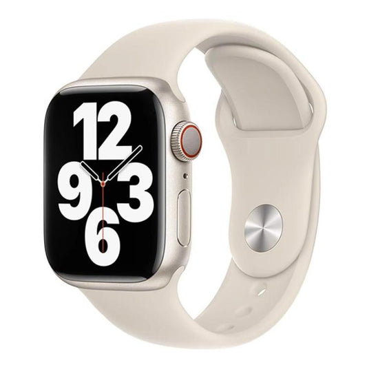For Apple Watch 46mm / 49mm / 45mm / 44mm xDfind Solid Color Silicone Sports Watch Band(Starlight) - Watch Bands by xDfind | Online Shopping UK | buy2fix