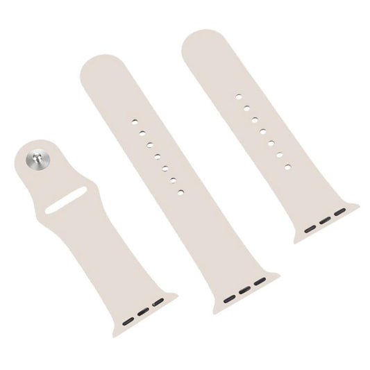 For Apple Watch 46mm / 49mm / 45mm / 44mm xDfind Solid Color Silicone Sports Watch Band(Starlight) - Watch Bands by xDfind | Online Shopping UK | buy2fix