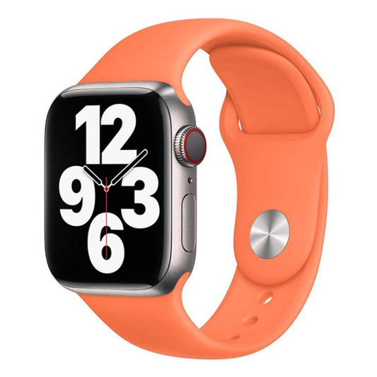 For Apple Watch 42mm / 41mm / 40mm / 38mm xDfind Solid Color Silicone Sports Watch Band(Orange) - Watch Bands by xDfind | Online Shopping UK | buy2fix