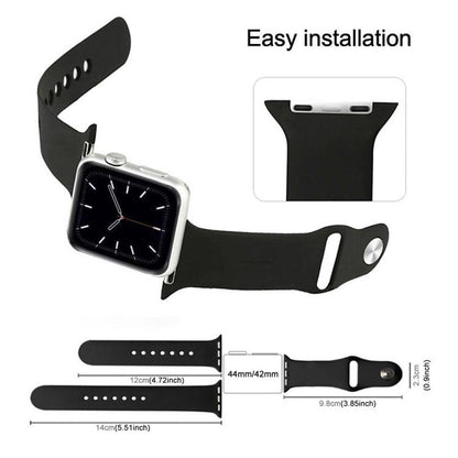 For Apple Watch 46mm / 49mm / 45mm / 44mm xDfind Solid Color Silicone Sports Watch Band(Grey) - Watch Bands by xDfind | Online Shopping UK | buy2fix