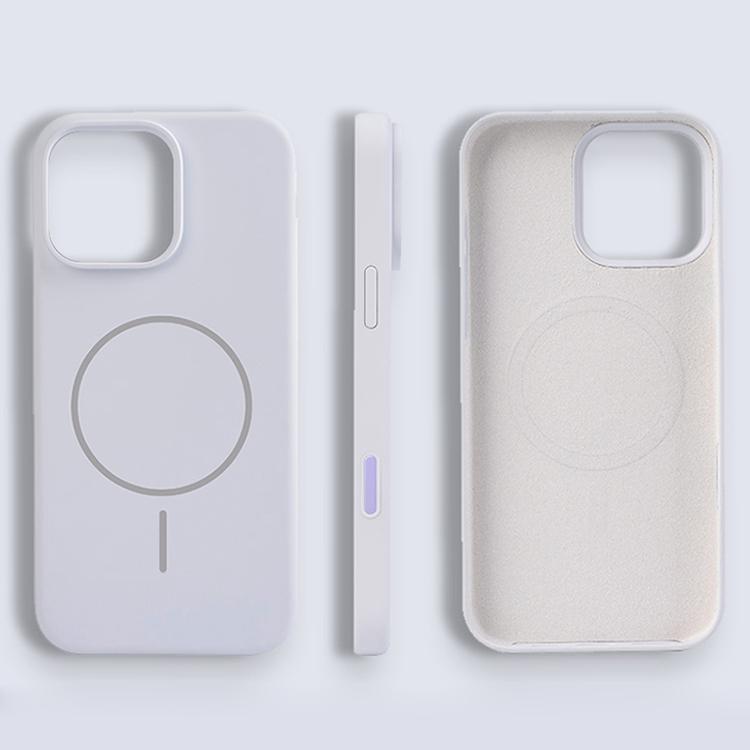 For iPhone 16 Pro Max Liquid Silicone Magsafe Phone Case with AI Camera Control Button(Grey) - iPhone 16 Pro Max Cases by buy2fix | Online Shopping UK | buy2fix