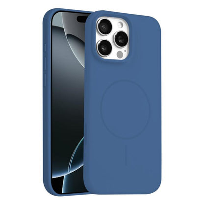 For iPhone 16 Pro Max Liquid Silicone Magsafe Phone Case with AI Camera Control Button(Blue) - iPhone 16 Pro Max Cases by buy2fix | Online Shopping UK | buy2fix