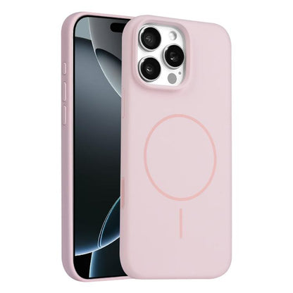For iPhone 16 Pro Liquid Silicone Magsafe Phone Case with AI Camera Control Button(Pink) - iPhone 16 Pro Cases by buy2fix | Online Shopping UK | buy2fix