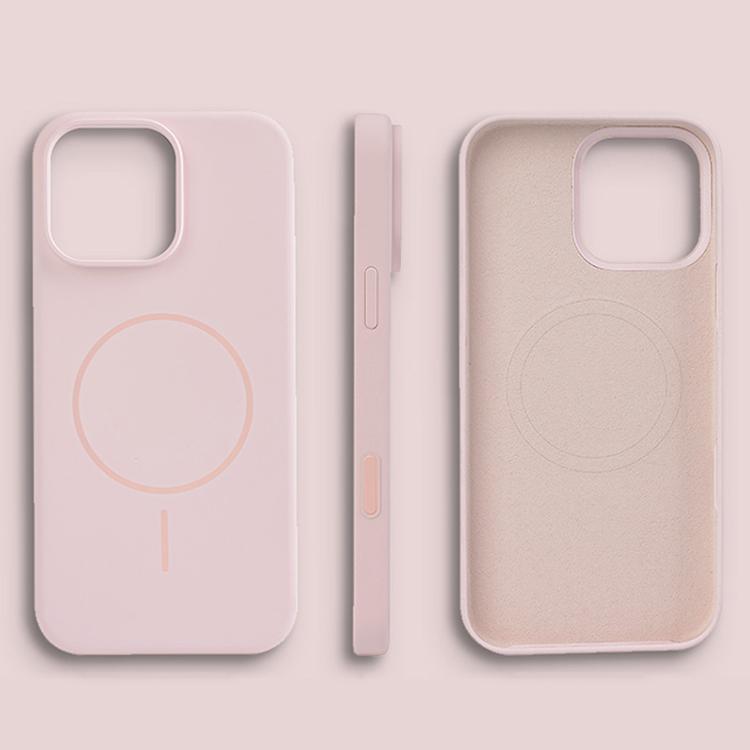 For iPhone 16 Plus Liquid Silicone Magsafe Phone Case with AI Camera Control Button(Pink) - iPhone 16 Plus Cases by buy2fix | Online Shopping UK | buy2fix