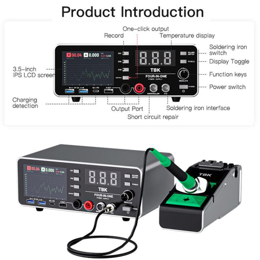TBK-219 20V / 5A All-purpose Integrated Workstation Power Supply with C210 Soldering Iron, Plug:AU Plug - Electric Soldering Iron by TBK | Online Shopping UK | buy2fix