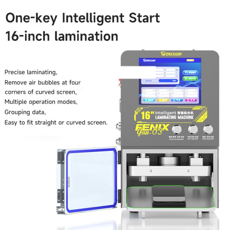 Mechanic GAN-03 Fenix 16-inch Intelligent Laminating Machine, Plug:US Plug - Laminator Machine by MECHANIC | Online Shopping UK | buy2fix