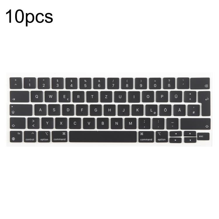 For MacBook A2251 A2289 A2238 A2338 10pcs UK Big Enter Version Keycaps, Language:German - Keyboard by buy2fix | Online Shopping UK | buy2fix