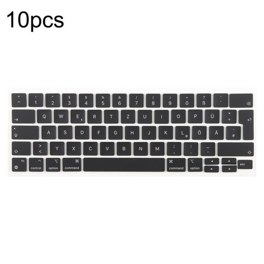 For MacBook A2251 A2289 A2238 A2338 10pcs UK Big Enter Version Keycaps, Language:German
