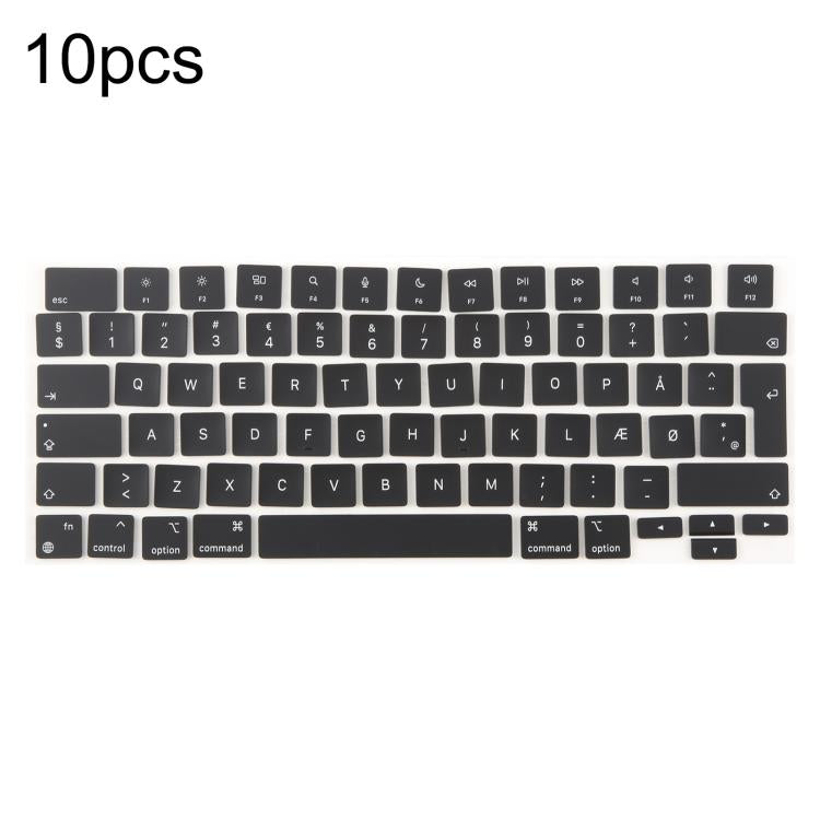 For MacBook A2681 A2941 A3113  A3114 10pcs UK Big Enter Version Keycaps, Language:Denmark - Keyboard by buy2fix | Online Shopping UK | buy2fix