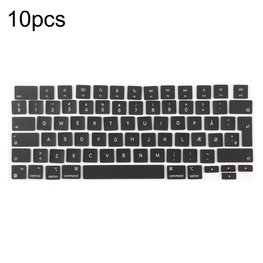 For MacBook A2681 A2941 A3113  A3114 10pcs UK Big Enter Version Keycaps, Language:Denmark
