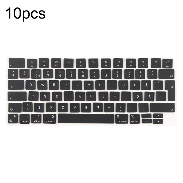 For MacBook A2681 A2941 A3113  A3114 10pcs UK Big Enter Version Keycaps, Language:Sweden - Keyboard by buy2fix | Online Shopping UK | buy2fix