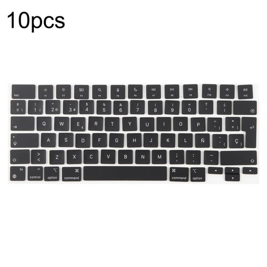 For MacBook A2681 A2941 A3113  A3114 10pcs UK Big Enter Version Keycaps, Language:Spain