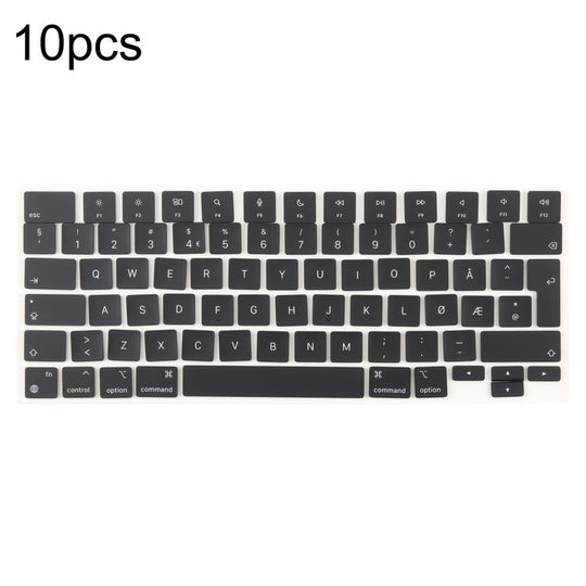 For MacBook A2681 A2941 A3113  A3114 10pcs UK Big Enter Version Keycaps, Language:Norway