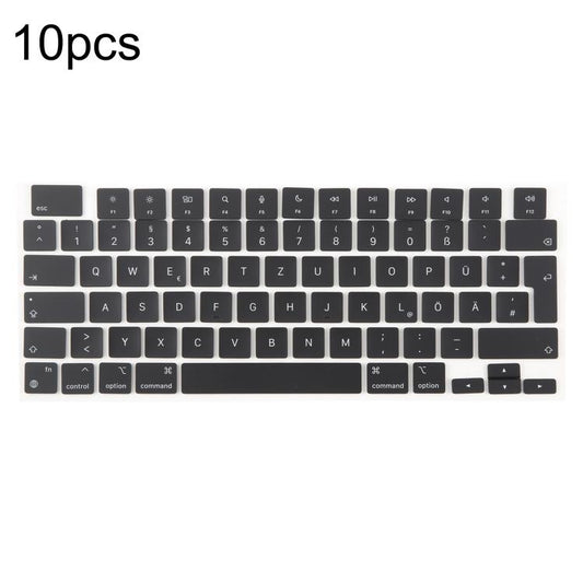 For MacBook A2442 A2485 A2779 A2780 A2991 A2992 A2918 10pcs UK Big Enter Version Keycaps, Language:German - Keyboard by buy2fix | Online Shopping UK | buy2fix
