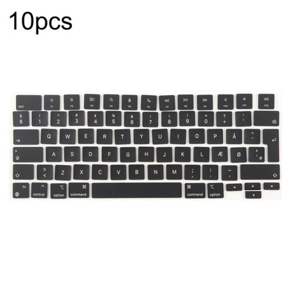 For MacBook A2442 A2485 A2779 A2780 A2991 A2992 A2918 10pcs UK Big Enter Version Keycaps, Language:Denmark - Keyboard by buy2fix | Online Shopping UK | buy2fix