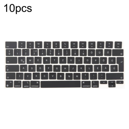 For MacBook A2442 A2485 A2779 A2780 A2991 A2992 A2918 10pcs UK Big Enter Version Keycaps, Language:Hungary