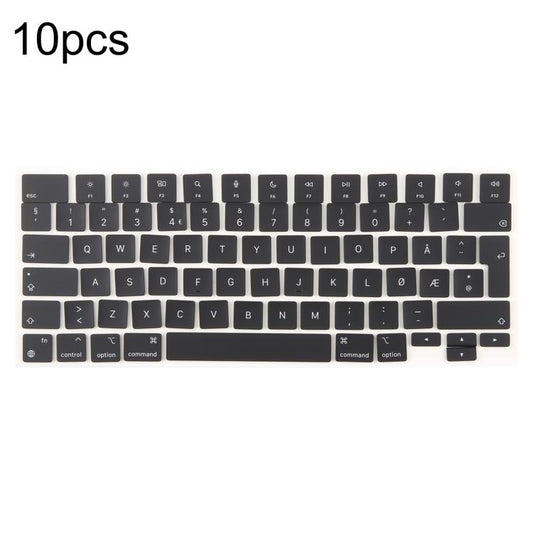 For MacBook A2442 A2485 A2779 A2780 A2991 A2992 A2918 10pcs UK Big Enter Version Keycaps, Language:Norway - Keyboard by buy2fix | Online Shopping UK | buy2fix