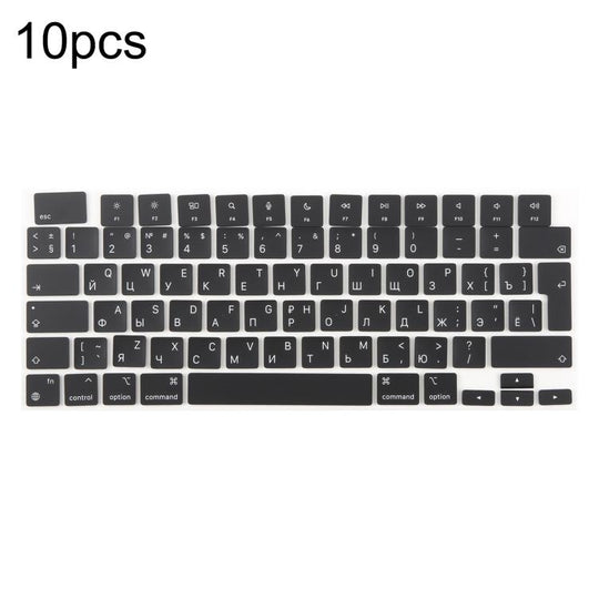 For MacBook A2442 A2485 A2779 A2780 A2991 A2992 A2918 10pcs UK Big Enter Version Keycaps, Language:Russian