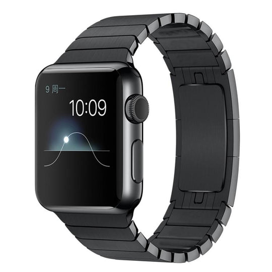 For Apple Watch 42mm / 41mm / 40mm / 38mm xDfind One Bead Stainless Steel Watch Band(Black)