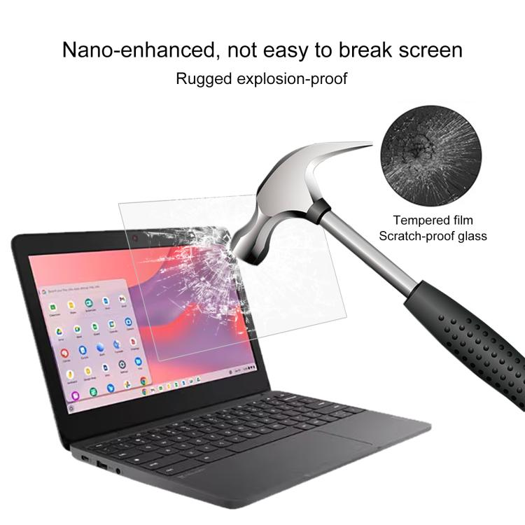 For Lenovo Chromebook 100e 11.6 2pcs 9H 0.3mm Explosion-proof Tempered Glass Film - Screen Protection Film by buy2fix | Online Shopping UK | buy2fix