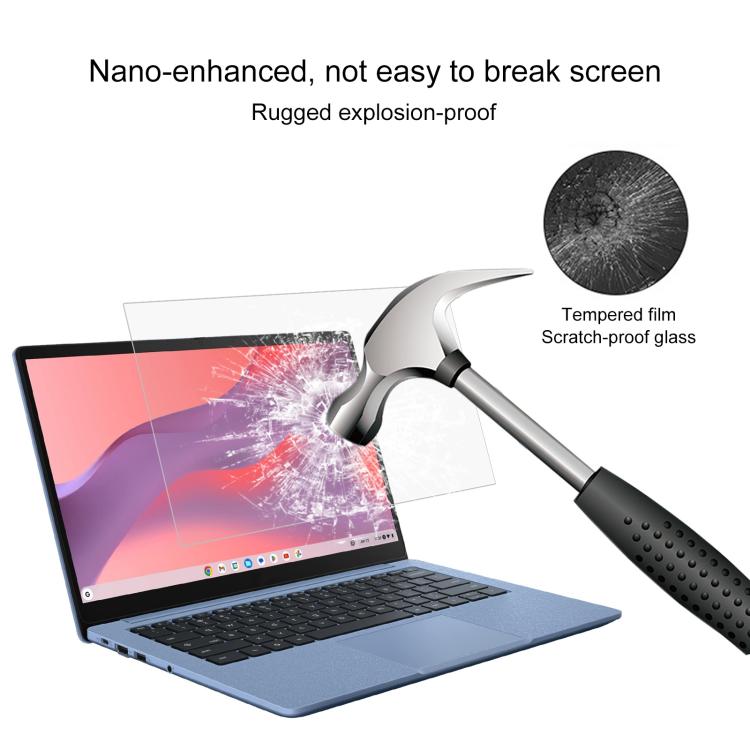 For ASUS Chromebook CX1405CKA 14 2pcs 9H 0.3mm Explosion-proof Tempered Glass Film - Screen Protection Film by buy2fix | Online Shopping UK | buy2fix