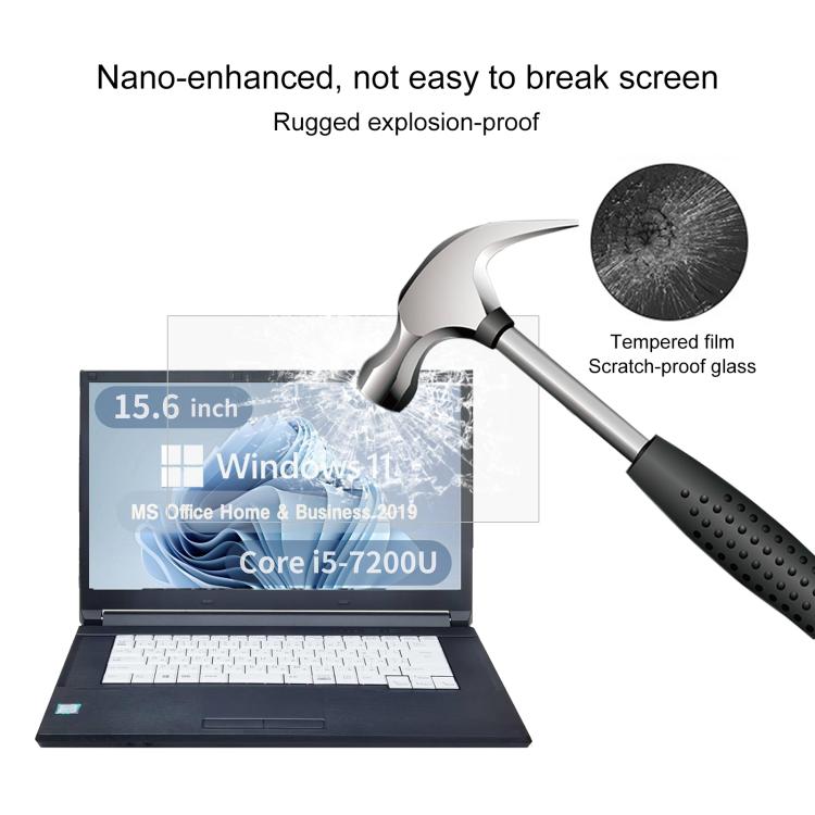 For Fujitsu LIFEBOOK A577 15.6 2pcs 9H 0.3mm Explosion-proof Tempered Glass Film - Screen Protection Film by buy2fix | Online Shopping UK | buy2fix