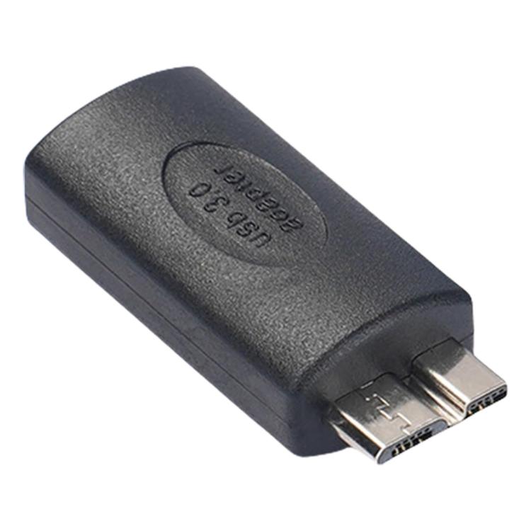 USB3.0 Mobile Hard Drive Computer Adapter, Model:Type-C Female to Micro USB Male(Black) - OTG Adapter by buy2fix | Online Shopping UK | buy2fix