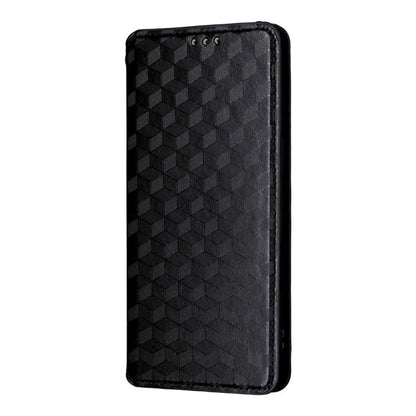 For iPhone Air Cubic Grid Texture Flip Leather Phone Case(Black) - iPhone Air Cases by buy2fix | Online Shopping UK | buy2fix