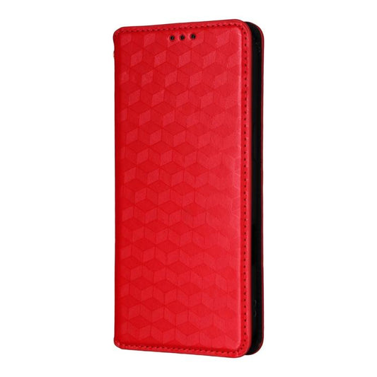 For iPhone Air Cubic Grid Texture Flip Leather Phone Case(Red) - iPhone Air Cases by buy2fix | Online Shopping UK | buy2fix
