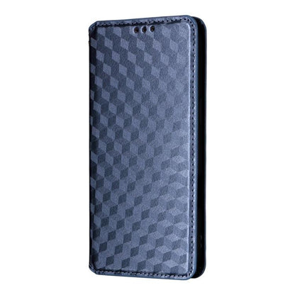 For iPhone Air Cubic Grid Texture Flip Leather Phone Case(Blue) - iPhone Air Cases by buy2fix | Online Shopping UK | buy2fix