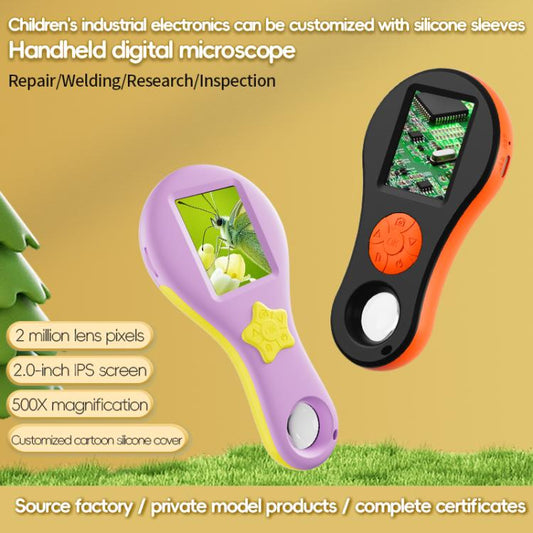 T57 2 inch IPS Screen Children Handheld Digital Microscope 500X Magnification - Digital Microscope by buy2fix | Online Shopping UK | buy2fix