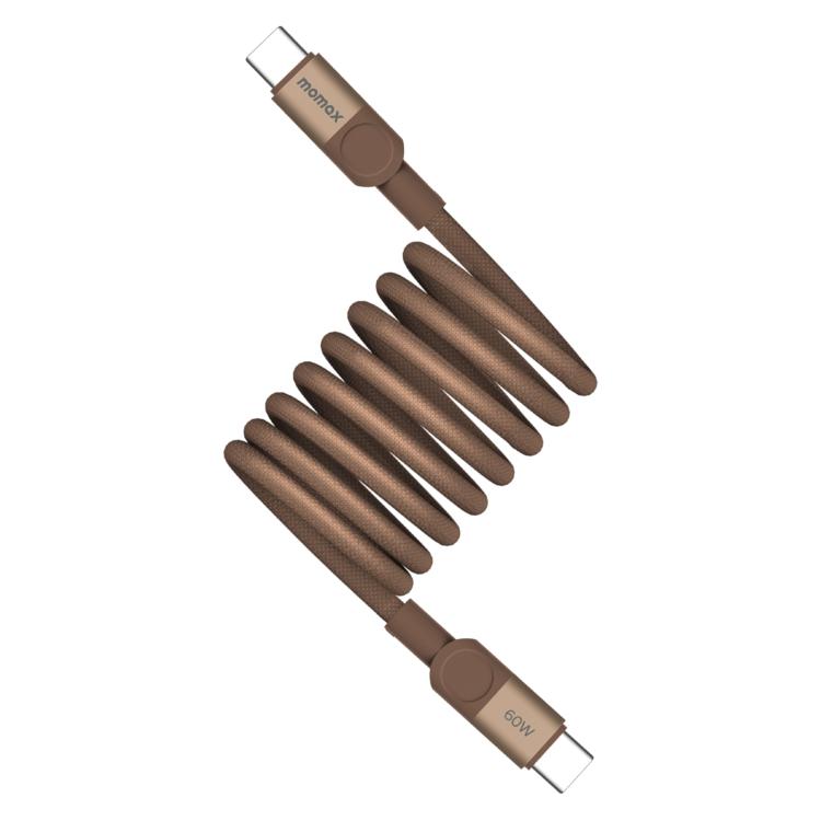 Momax Mag.Link Magnetic 60W USB-C / Type-C to USB-C / Type-C Data Cable, Length:2m(Gold) - USB-C & Type-C Cable by MOMAX | Online Shopping UK | buy2fix