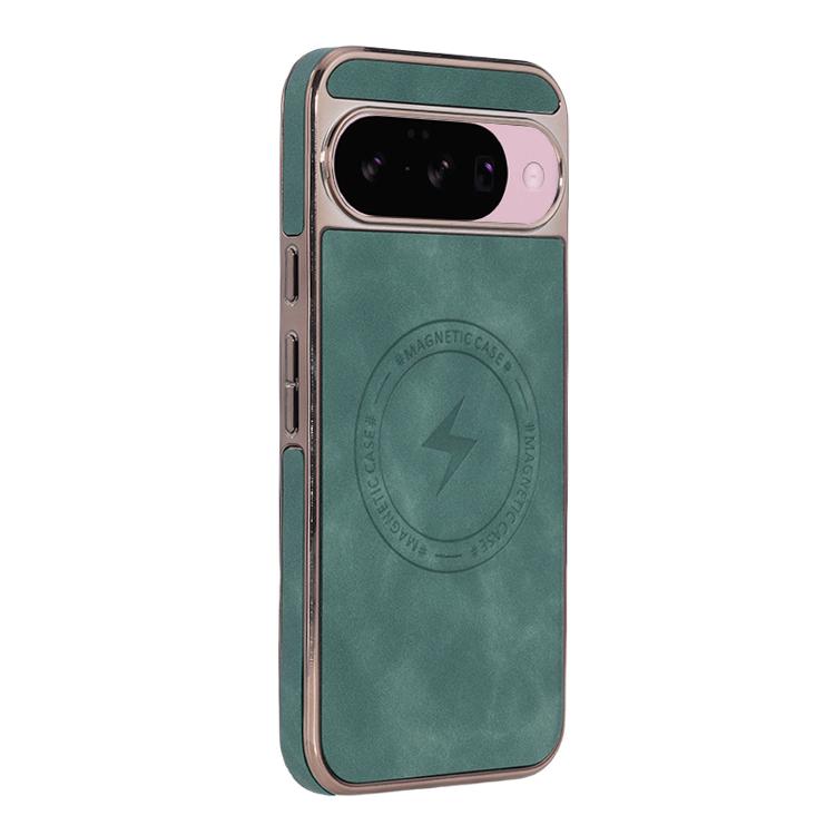 For Google Pixel 10 / 10 Pro Electroplated PC Sheepskin Invisible Magnetic MagSafe Phone Case(Green) - Google Cases by buy2fix | Online Shopping UK | buy2fix
