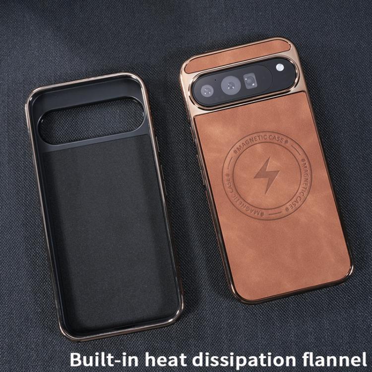 For Google Pixel 10 Pro XL Electroplated PC Sheepskin Invisible Magnetic MagSafe Phone Case(Grey) - Google Cases by buy2fix | Online Shopping UK | buy2fix