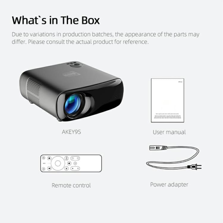 AUN AKEY9S 1080P 1000ANSI Autofocus WIFI Display Smart Projector, AU Plug(Black) - LED Projector by AUN | Online Shopping UK | buy2fix